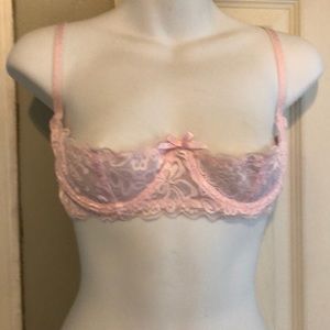Pink lacy bralette